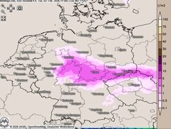 Lokal kr&auml;ftige Schneef&auml;lle