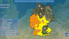 Warnlage -- orkanartige B&ouml;en am Freitag